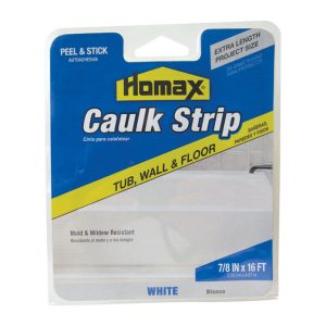Homax White Silicone Caulk Strips 7/8 in. x 16 ft.
