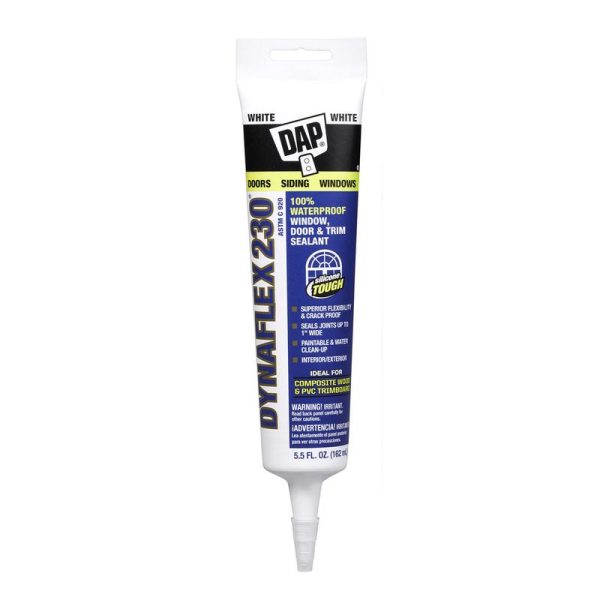 DAP Dynaflex 230 White Siliconized Acrylic Sealant 5.5 oz