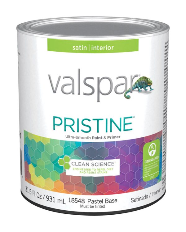 Valspar Pristine Satin Pastel Base Paint and Primer Interior 1 qt
