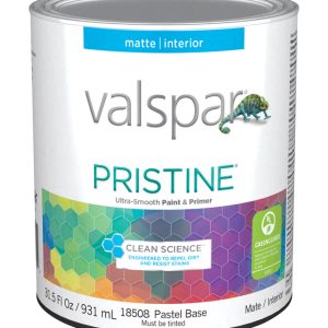 Valspar Pristine Matte Tintable Pastel Base Paint Interior 1 qt