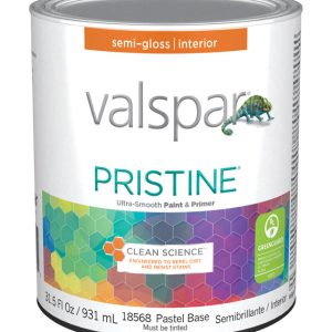Valspar Pristine Semi-Gloss Tintable Pastel Base Paint Interior 1 qt
