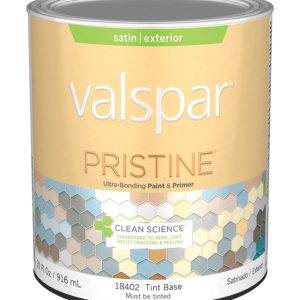 Valspar Pristine Satin Tintable Medium Base Paint and Primer Exterior 1 qt