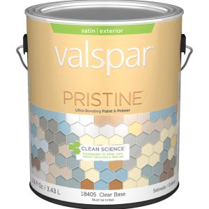 Valspar Pristine Satin Tintable Clear Base Paint and Primer Exterior 1 gal