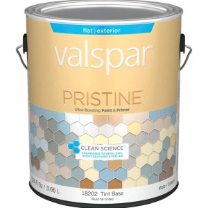 Valspar Pristine Flat Tintable Medium Base Paint and Primer Exterior 1 gal