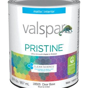 Valspar Pristine Flat Tintable Clear Base Paint Interior 1 qt