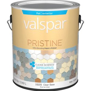 Valspar Pristine Flat Tintable Clear Base Paint and Primer Exterior 1 gal