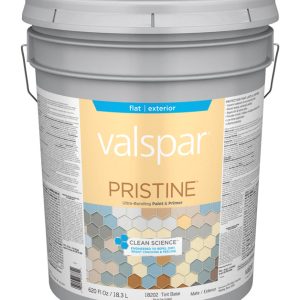 Valspar Pristine Flat Tintable Medium Base Paint and Primer Exterior 5 gal