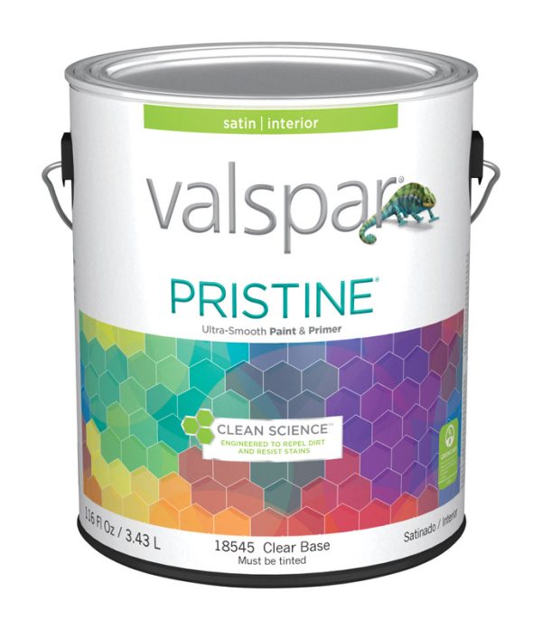 Valspar Pristine Satin Tintable Clear Base Paint Interior 1 gal