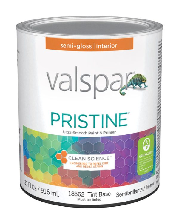 Valspar Pristine Semi-Gloss Tintable Medium Base Paint Interior 1 qt