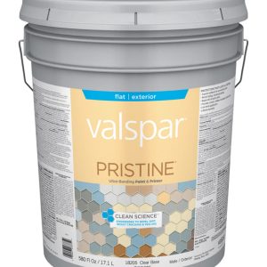 Valspar Pristine Flat Tintable Clear Base Paint and Primer Exterior 5 gal