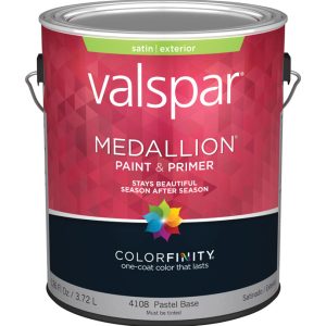 Valspar Medallion Satin Pastel Base Paint and Primer Exterior 1 gal