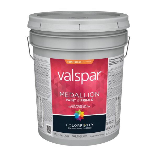 Valspar Medallion Semi-Gloss Pastel Base Paint and Primer Exterior 5 gal