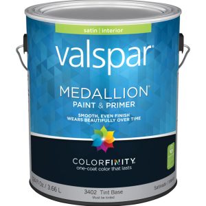 Valspar Medallion Satin Tint Base Paint and Primer Interior 1 gal