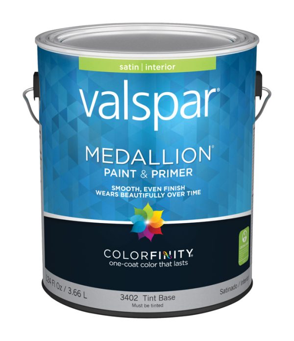 Valspar Medallion Satin Tint Base Paint and Primer Interior 1 gal