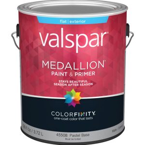 Valspar Medallion Flat Pastel Base Paint and Primer Exterior 1 gal