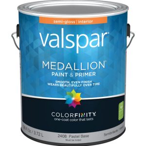 Valspar Medallion Semi-Gloss Pastel Base Paint and Primer Interior 1 gal