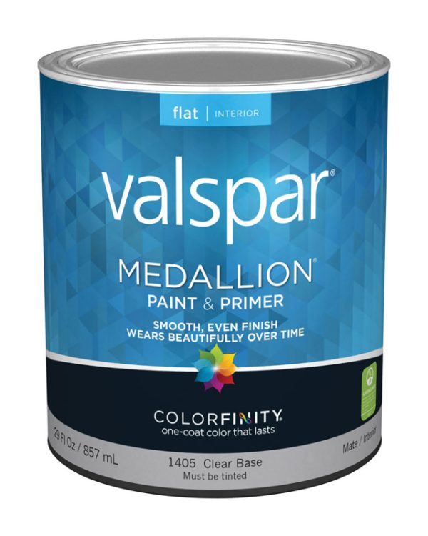 Valspar Medallion Flat Clear Base Paint Interior 1 qt
