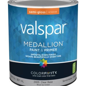 Valspar Medallion Semi-Gloss Clear Base Paint and Primer Interior 1 qt