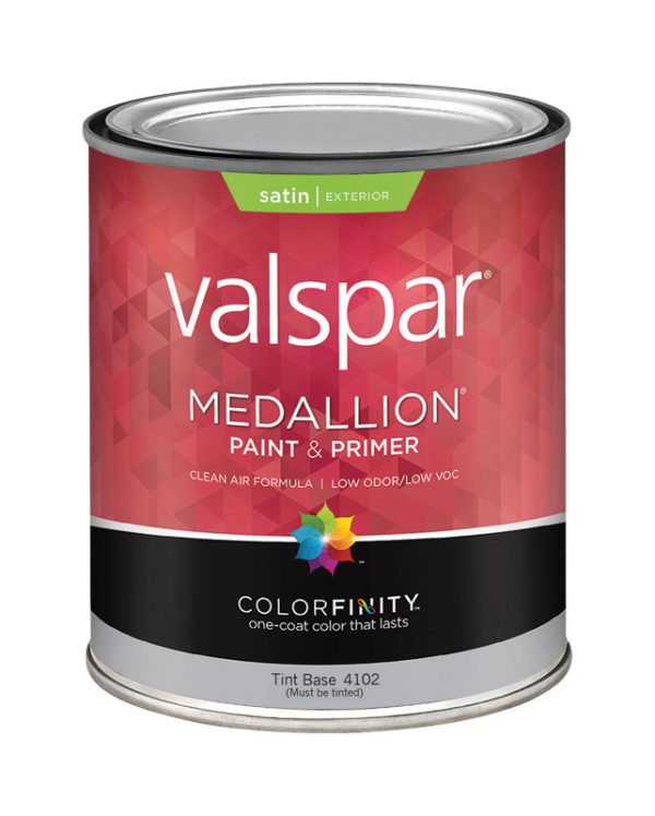 Valspar Medallion Satin Tint Base Paint and Primer Exterior 1 qt