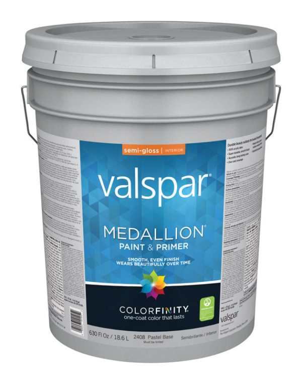 Valspar Medallion Semi-Gloss Pastel Base Paint and Primer Interior 5 gal