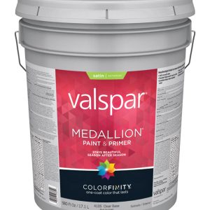 Valspar Medallion Satin Clear Base Paint and Primer Exterior 5 gal