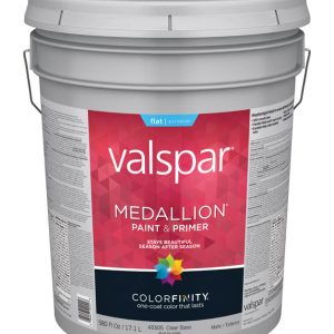 Valspar Medallion Flat Tintable Clear Base Paint and Primer Exterior 5 gal