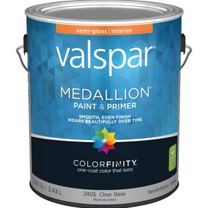 Valspar Medallion Semi-Gloss Clear Base Paint and Primer Interior 1 gal