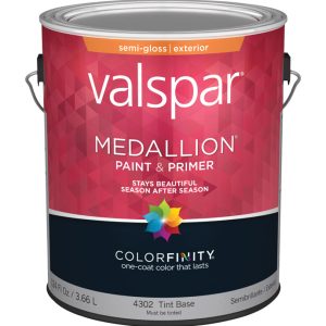 Valspar Medallion Semi-Gloss Tint Base Paint and Primer Exterior 1 gal