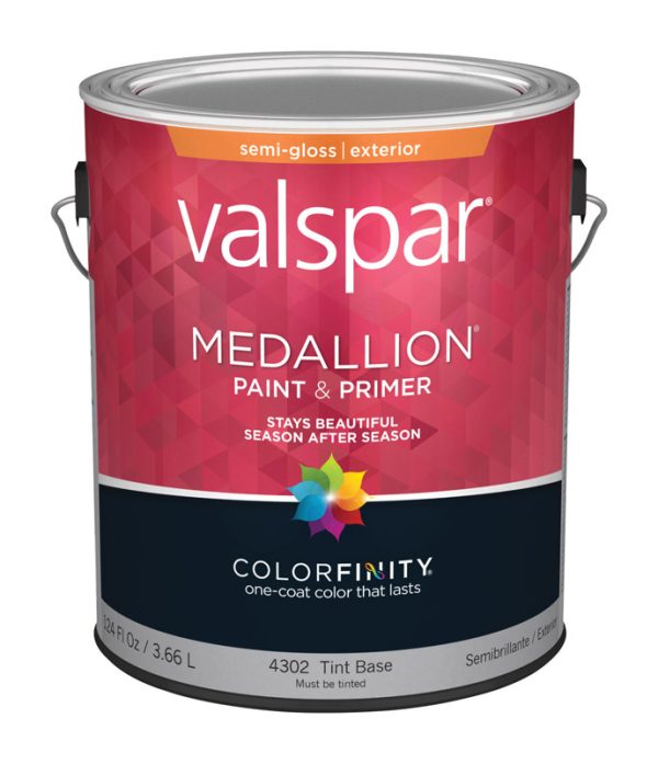 Valspar Medallion Semi-Gloss Tint Base Paint and Primer Exterior 1 gal