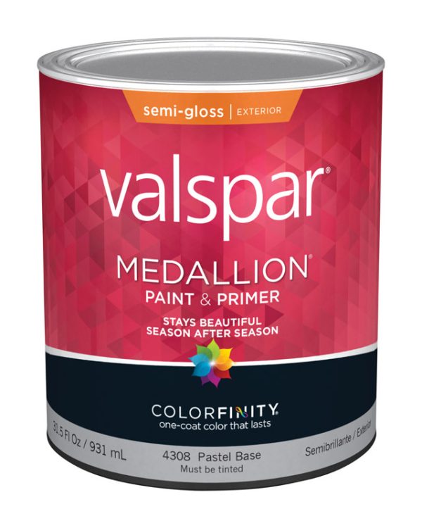 Valspar Medallion Semi-Gloss Pastel Base Paint and Primer Exterior 1 qt