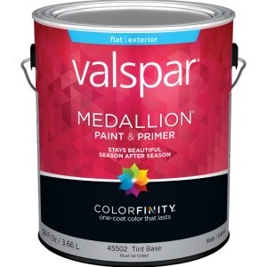 Valspar Medallion Flat Tint Base Paint and Primer Exterior 1 gal