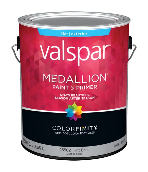Valspar Medallion Flat Tint Base Paint and Primer Exterior 1 gal
