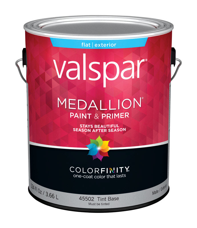 Valspar Medallion Flat Tint Base Paint and Primer Exterior 1 gal ...