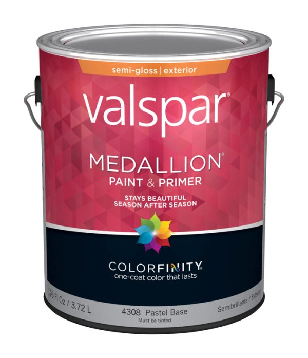 Valspar Medallion Semi-Gloss Pastel Base Paint and Primer Exterior 1 gal