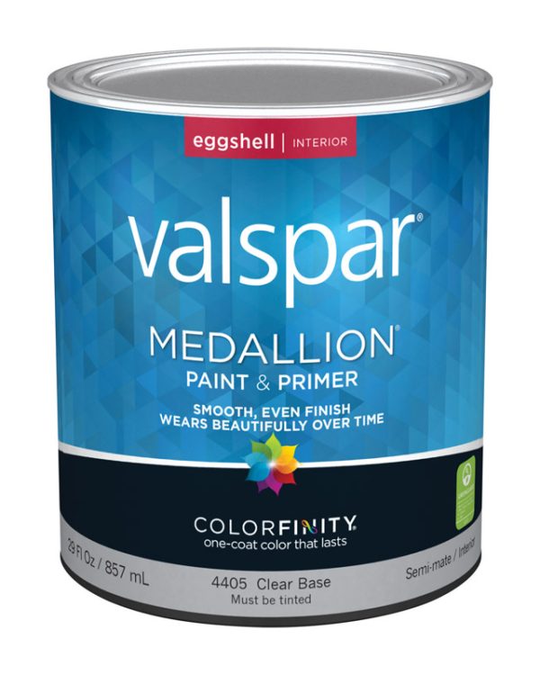 Valspar Medallion Eggshell Clear Base Paint and Primer Interior 1 qt