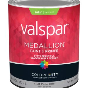 Valspar Medallion Satin Pastel Base Paint and Primer Exterior 1 qt