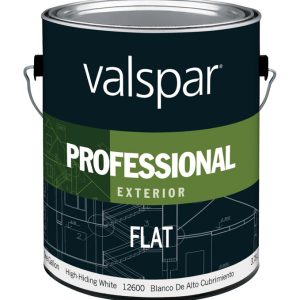 Valspar Professional Flat Basic White Paint Exterior 1 gal