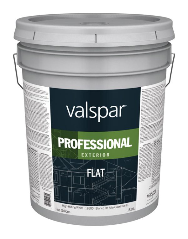 Valspar Professional Flat Basic White Paint Exterior 5 gal