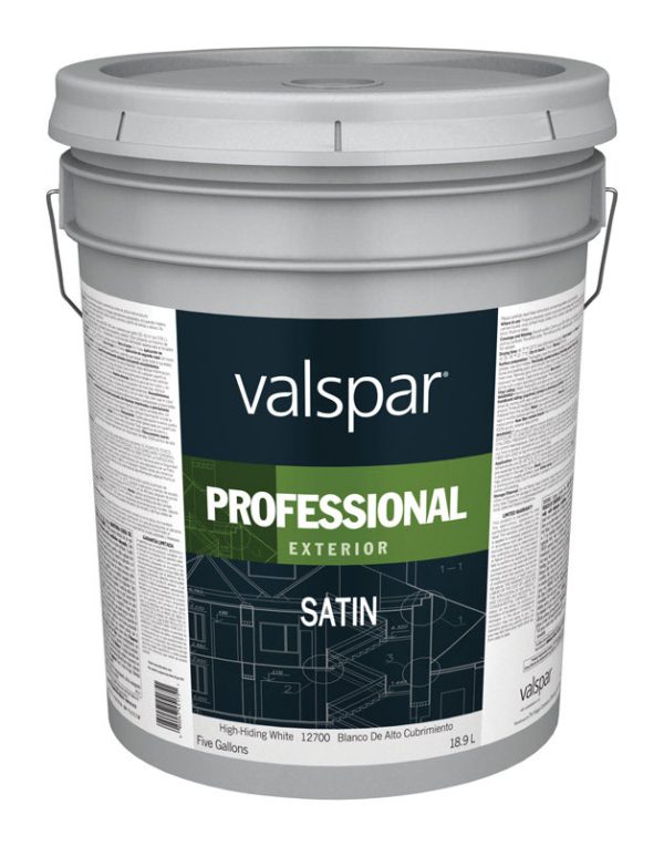 Valspar Professional Satin Basic White Paint Exterior 5 gal