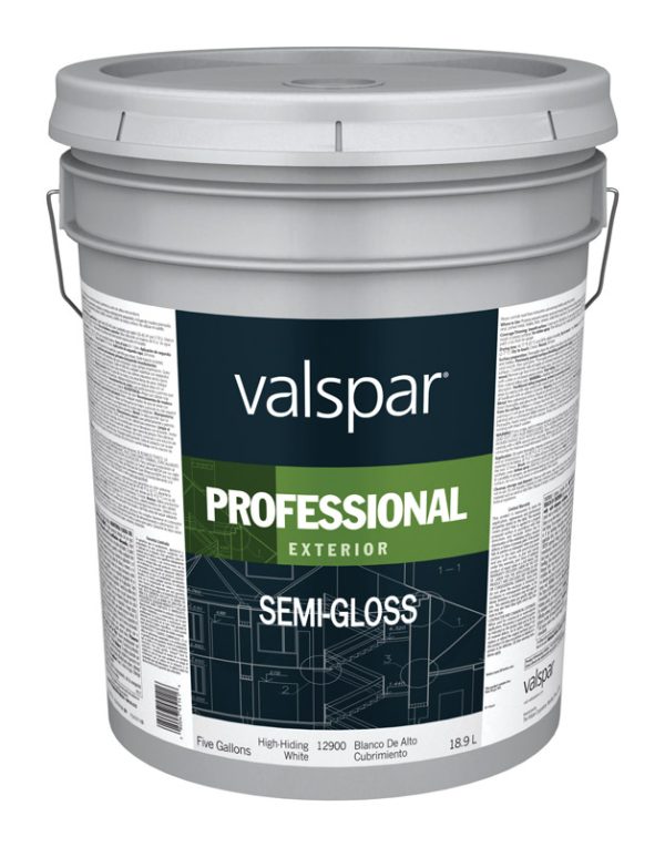 Valspar Professional Semi-Gloss Basic White Paint Exterior 5 gal