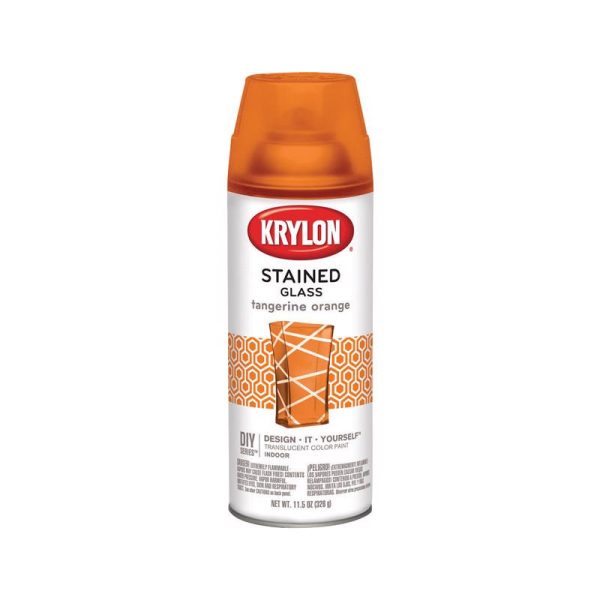 Krylon Stained Glass Translucent Tangerine Orange Spray Paint 11.5 oz