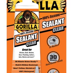 Gorilla Clear Silicone All Purpose Sealant 2.8 oz