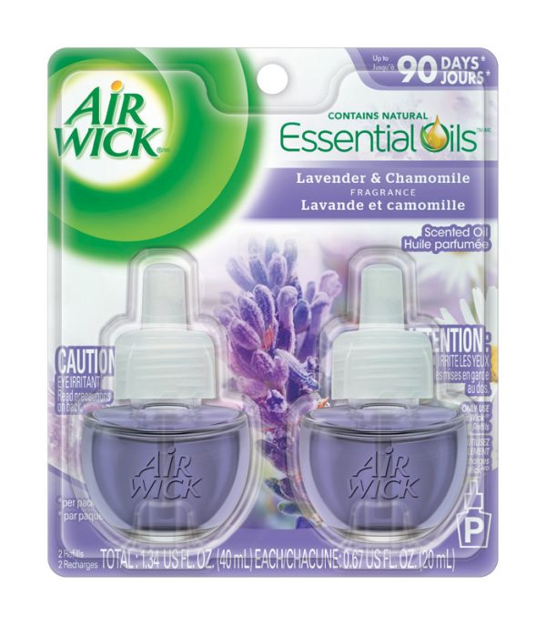 Air Wick Lavender and Chamomile Scent Air Freshener Refill 1.34 oz Liquid 2 pk