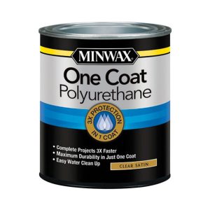 Minwax One Coat Transparent Satin Clear Polyurethane 1 qt