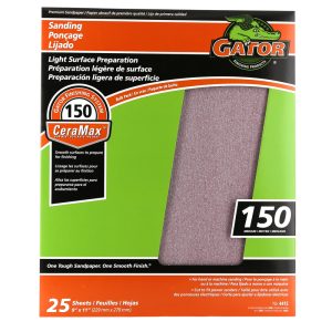 Gator CeraMax 11 in. L X 9 in. W 150 Grit Ceramic Sandpaper 25 pk