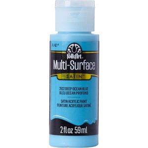Plaid FolkArt Satin Deep Ocean Blue Hobby Paint 2 oz