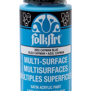 Plaid FolkArt Satin Cayman Blue Hobby Paint 2 oz