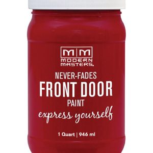 Modern Masters Satin Passionate Water Base Front Door Paint Exterior and Interior 1 qt