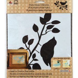 Plaid FolkArt Bird on Branch Paste Stencil