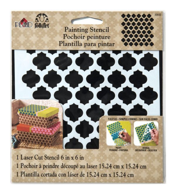 Plaid FolkArt Lattice Paste Stencil